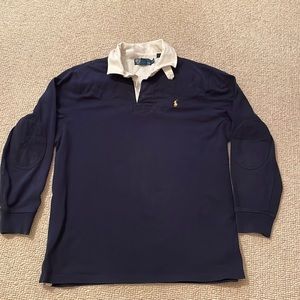 Polo by Ralph Lauren men’s rugby shirt size L in blue